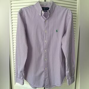 Ralph Lauren Classic Fit Vintage Y2K Purple White Oxford Shirt Men's 15.5 34/35